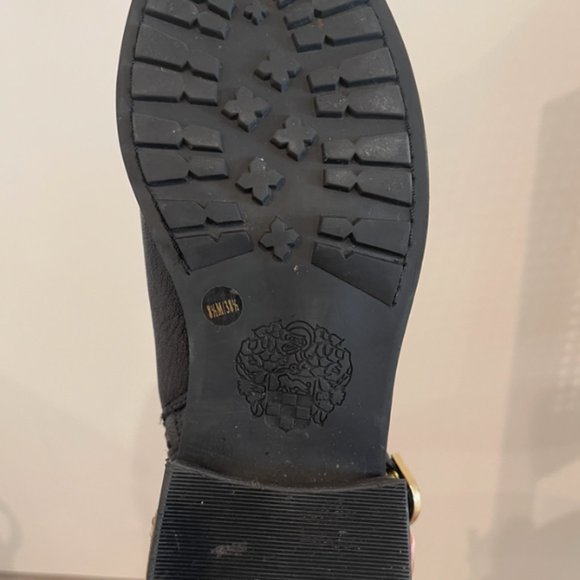 Vince Camuto Black Windetta Studded Leather Ankle Boots Booties - Picture 4 of 4